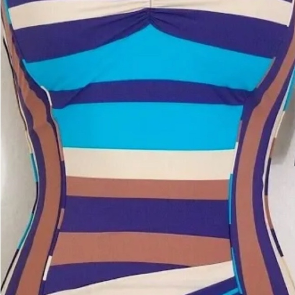 Marc Jacobs Blue and Brown Striped One Piece